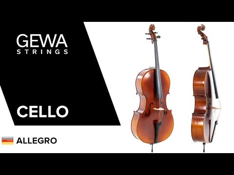 GEWA Cello Allegro - 3/4 (Ready to play incl. bag, Massaranduba bow, Larsen Aurora strings)