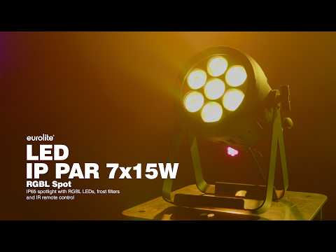EUROLITE LED IP PAR 7x15W RGBL spot