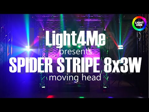 LIGHT4ME SPIDER STRIPE Effekt LED Disco Stroboskop