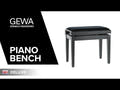 GEWA Klavierbank Deluxe - Palisander matt (Sitz schwarz)