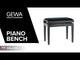 GEWA Klavierbank Deluxe - Palisander matt (Sitz schwarz)