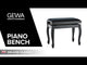 GEWA Piano bench Deluxe Classic - Black matt