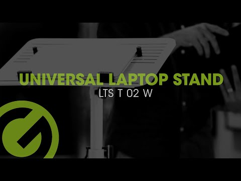 Gravity LTS T 02 W - Universeller Laptopständer mit verstellbaren Haltestäben und Stahlbasis