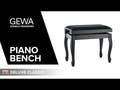GEWA Klavierbank Deluxe Classic - Palisander matt
