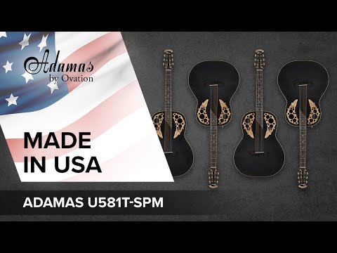 Adamas E-Akustik Gitarren ADAMAS U581T-FM Mid-Depth Non-Cutaway - Black Satin Copper Metal Flake (U581T-FM-G)