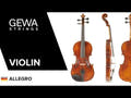 GEWA Geigen Allegro - 1/4 (Spielbereit inkl. Geigen case, Massaranduba Bogen, Larsen Aurora Saiten, transportsicher)