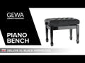 GEWA Klavierbank Deluxe XL Black hochglanz - Black cover