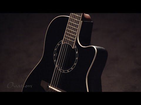 Ovation E-Acoustic Gitarren Standard Balladeer Deep Contour Cutaway 12-string - Black (2751AX-5-G)