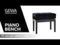 GEWA Klavierbank Deluxe Fach - Nussbaum matt
