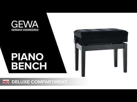 GEWA Klavierbank Deluxe Fach - Nussbaum matt