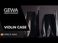 GEWA Rucksack für Geigen case Space Bag - Titanium 1/2 - 1/4 (33 x 63 (mit Bogen case 66 ) x 19 cm)