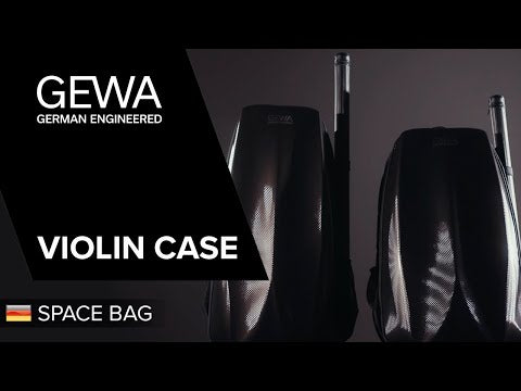 GEWA Rucksack für Geigen case Space Bag - Titanium 1/2 - 1/4 (33 x 63 (mit Bogen case 66 ) x 19 cm)