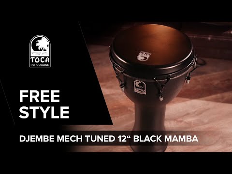 Toca Djembe Freestyle Mechanisch Gestimmt - Black Mamba (SFDMX-12BM)