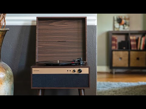 Crosley Jasper Retro Plattenspieler, Walnuss