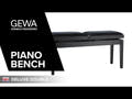 GEWA Klavierbank Deluxe Doppel - Black matt