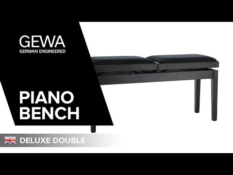 GEWA Klavierbank Deluxe Doppel - Black matt