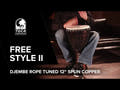 Toca Djembe Freestyle II Seilgestimmt - Dark Red (TF2DJ-12R)