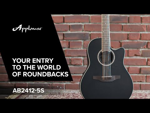 Applause E-Akustik Gitarren AB2412II Mid Cutaway 12-saitig - Black Satin (AB2412II-5S)