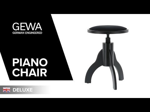 GEWA Klavierstuhl Deluxe - Schwarz matt