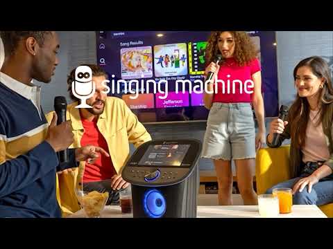 Karaoke Anlage mit 2 Mikrofonen (Schwarz)