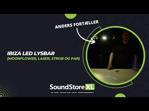Ibiza LED Lichtleiste Mondblume, Laser und Strobe 