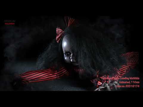 Halloween-Figur kriechende Mathilda, animiert, 110 cm