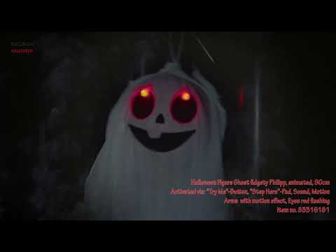 Halloween-Figur der Geist Peter, animiert, 90 cm