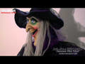 Halloween-figur heks, animeret, 175 cm