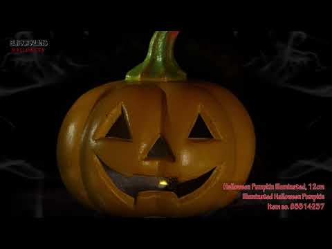Halloween Kürbis mit LED 12cm