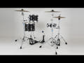 Dixon PODL520BKC Drumset, Satin Black Coal Lacquer