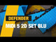 Defender MIDI 5 2D SET BLU - Modulares System, 5 Kanäle | SET blau | rollstuhlgerechter Übergang | Höhe 5,4 cm