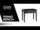 GEWA Piano bench Deluxe - Ivory high gloss (Beige seat)