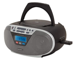 AIWA CDT-200 Boombox – CD, Bluetooth, USB & FM-Radio, silber