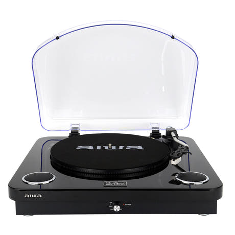 AIWA LPS-25 Plattenspieler – Bluetooth, USB & FM, schwarz