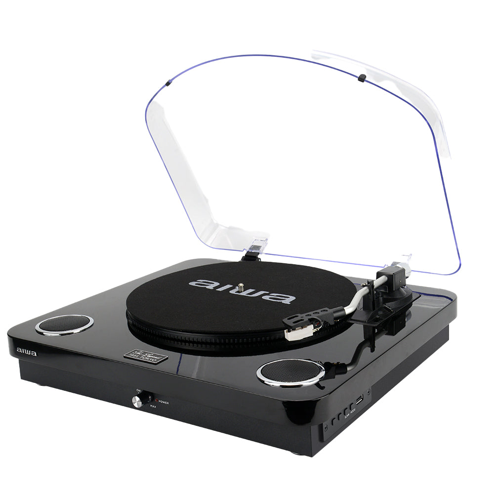 AIWA LPS-25 Pladespiller – Bluetooth, USB & FM, sort