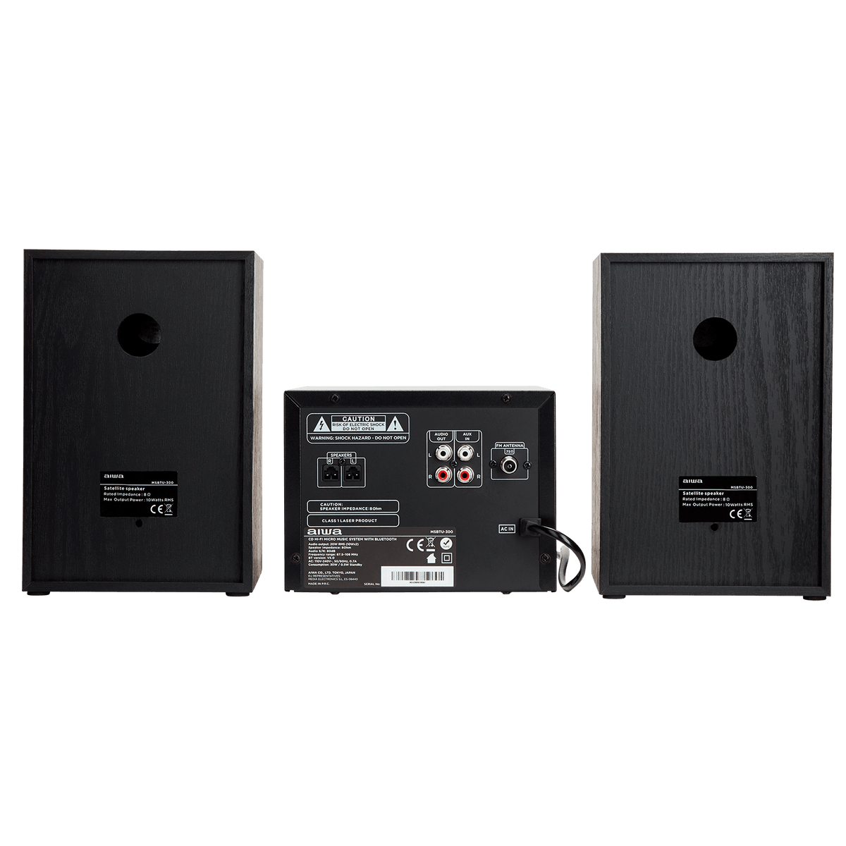 AIWA MCBT-350 Micro-Hi-Fi-Anlage 20 W mit Bluetooth, CD, FM und USB