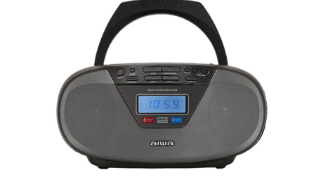 AIWA CDT-200 Boombox – CD, Bluetooth, USB & FM-Radio, schwarz