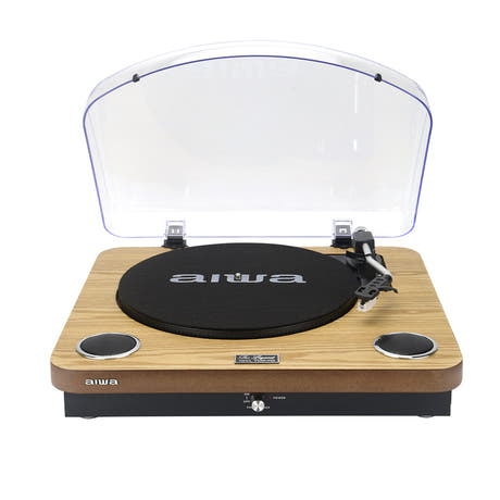 AIWA LPS-25 Plattenspieler – Bluetooth, USB & FM, Holz