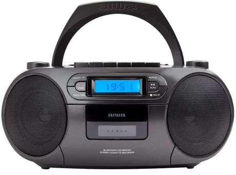 AIWA RC-250 Boombox – CD, Kassette, Bluetooth & FM, schwarz