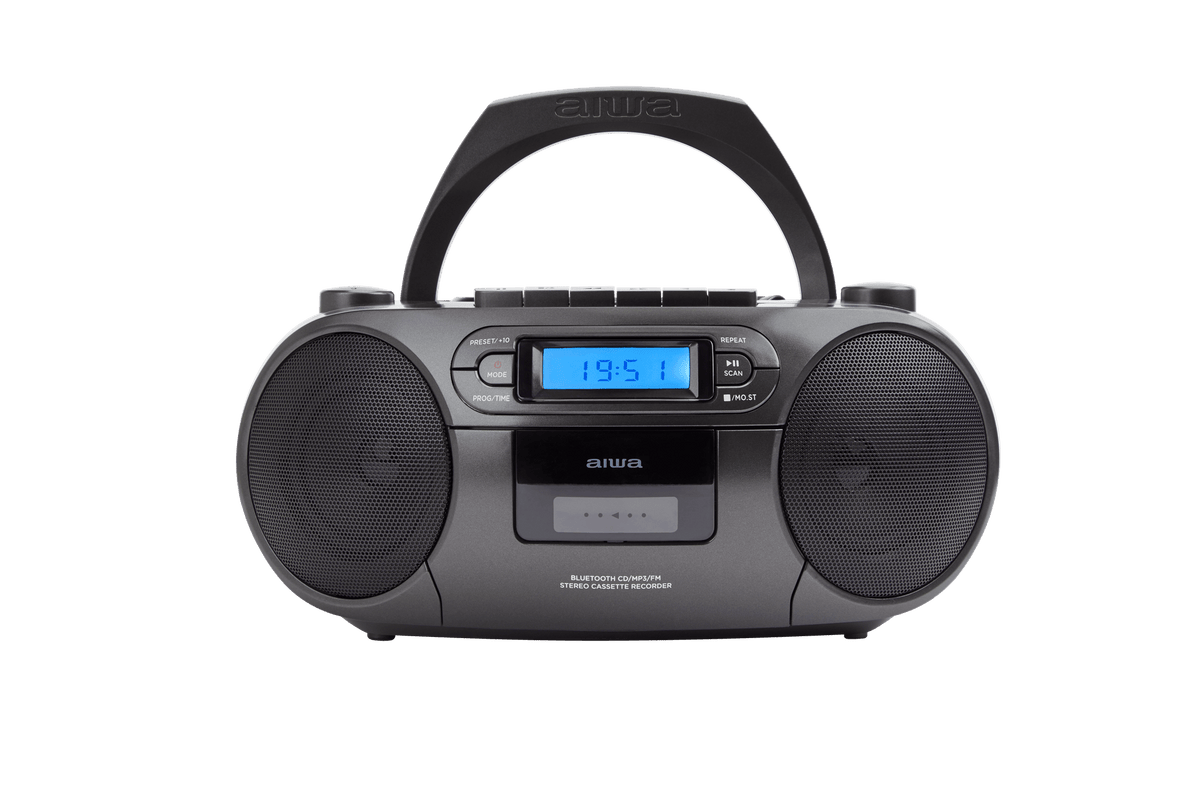 AIWA RC-250 Boombox – CD, Kassette, Bluetooth & FM, schwarz
