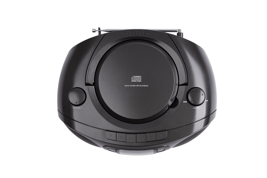 AIWA RC-250 Boombox – CD, Kassette, Bluetooth & FM, schwarz
