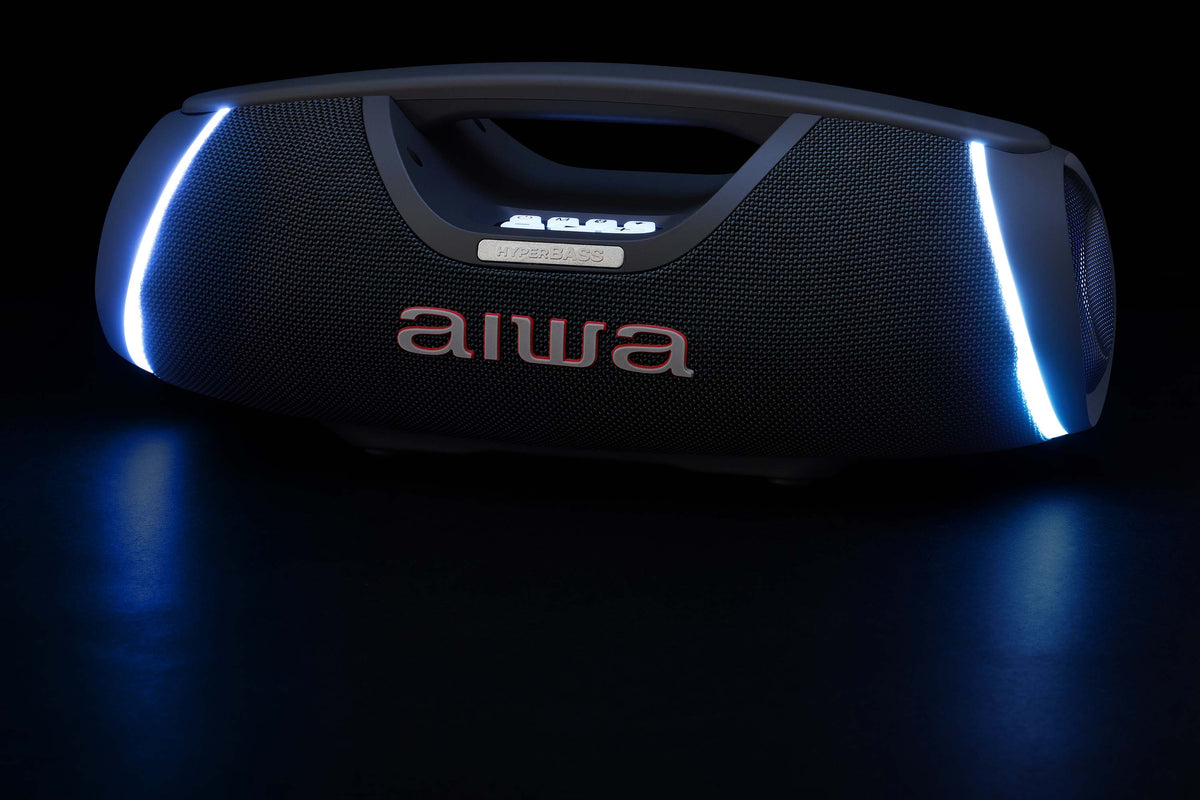 AIWA SPB-680 – 20W Tragbarer Bluetooth Party-Lautsprecher mit RGB-Beleuchtung, Grau