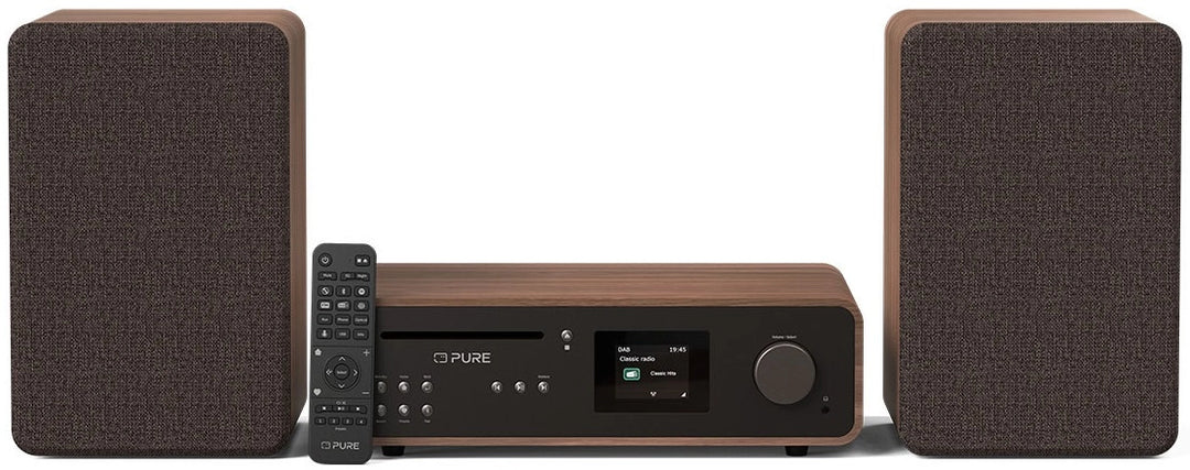 Pure Classic Stereo Hi-Fi System – DAB+, CD, Bluetooth, 100W, Walnuss