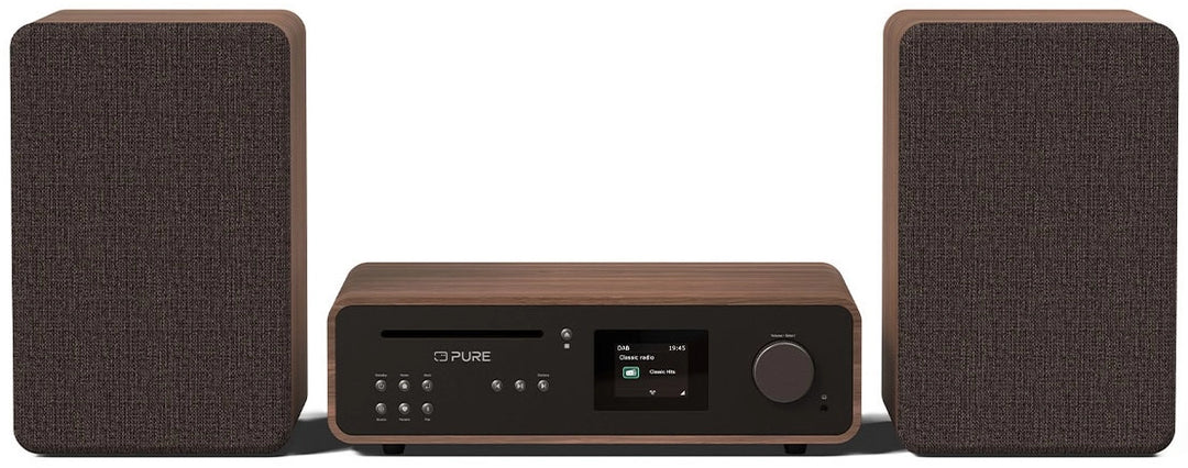 Pure Classic Stereo Hi-Fi System – DAB+, CD, Bluetooth, 100W, Walnuss