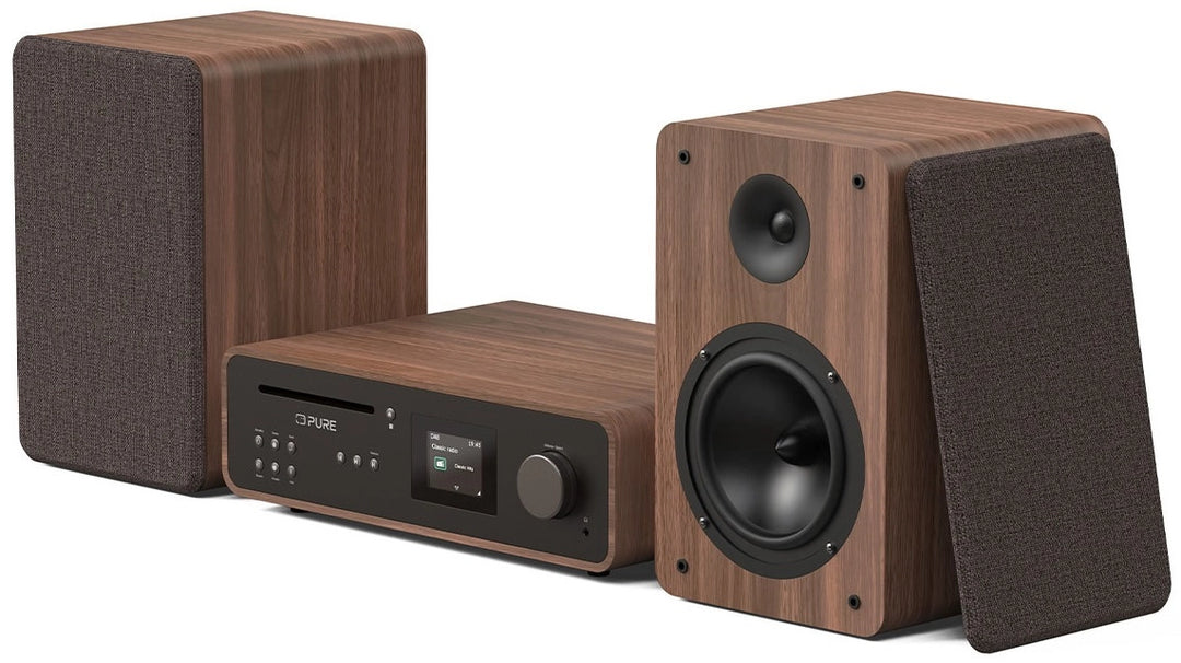 Pure Classic Stereo Hi-Fi System – DAB+, CD, Bluetooth, 100W, Walnuss