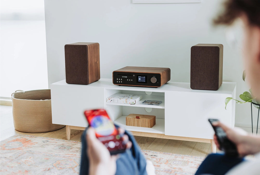 Pure Classic Stereo Hi-Fi System – DAB+, CD, Bluetooth, 100W, Walnuss