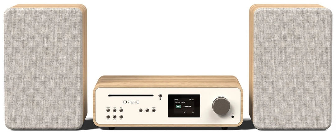 Pure Classic Stereo Hi-Fi System – DAB+, CD, Bluetooth, 100W, Eiche