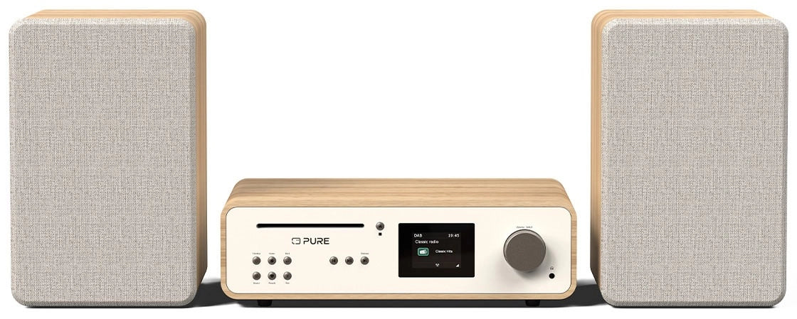 Pure Classic Stereo Hi-Fi System – DAB+, CD, Bluetooth, 100W, Eiche