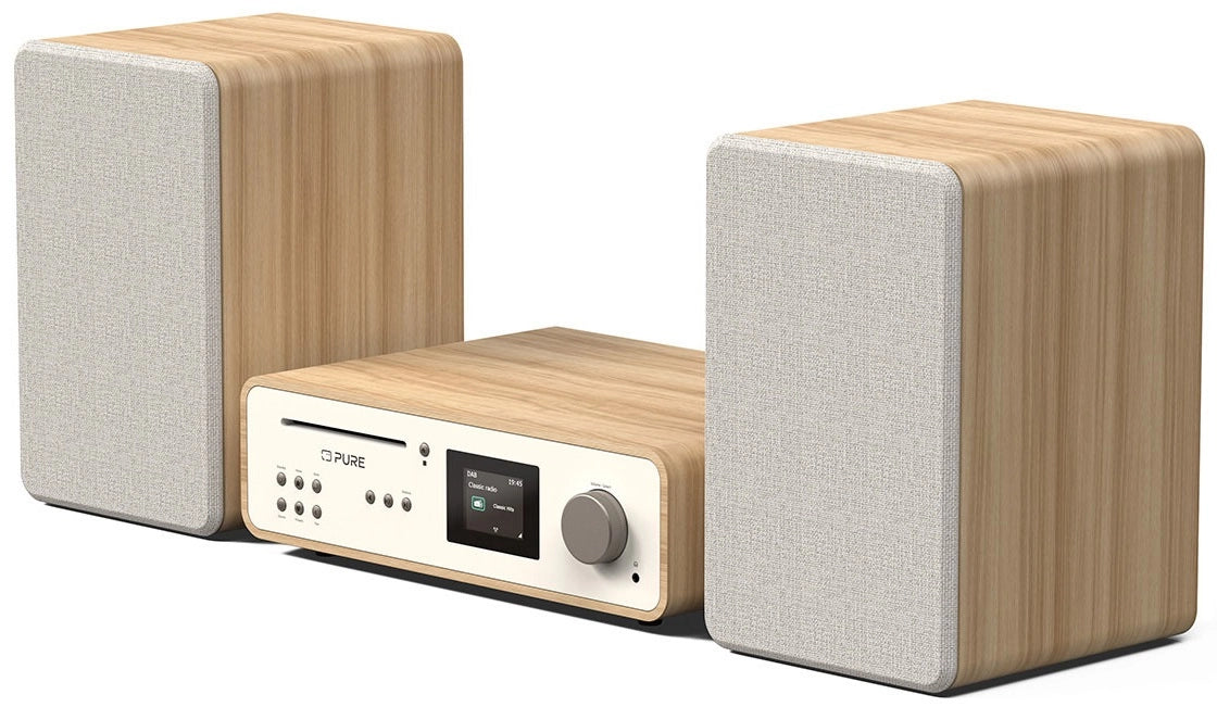 Pure Classic Stereo Hi-Fi System – DAB+, CD, Bluetooth, 100W, Eiche