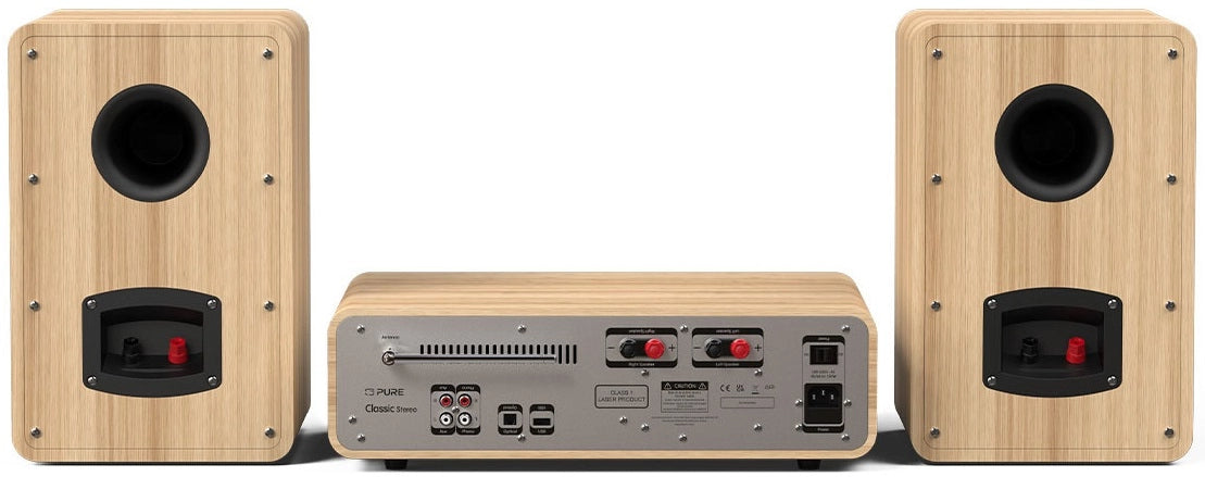 Pure Classic Stereo Hi-Fi System – DAB+, CD, Bluetooth, 100W, Eiche